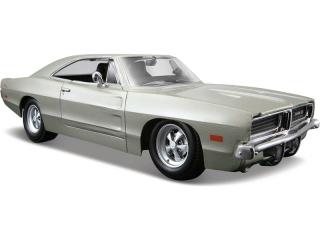 Maisto Dodge Charger R/T 1969 1:25 stříbrná