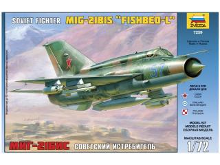 Zvezda MIG-21 BIS sovietska stíhačka (1:72)