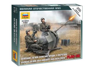 Zvezda Snap Kit - Flak 38 s posádkou (1:72)