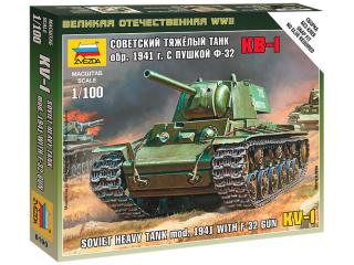 Zvezda Snap Kit - KV-1 s kanónom F-32 (1:100)