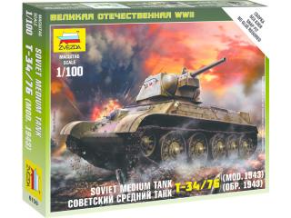 Zvezda Snap Kit - T-34-76 mod.1943 (1:100)