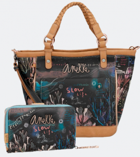 Anekke Coral - Set kabelka + peňaženka malá