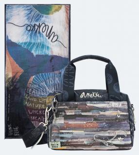 Anekke Iceland Ocean - Set kabelka do ruky + šatka 185 x 90cm