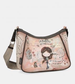 Anekke Peace & Love Pink - Crossbody kabelka