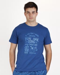 Anyroad - Pánske tričko s krátkym rukávom modré Veľkosť :: XXL