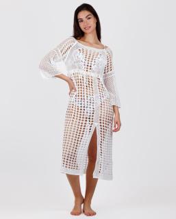 Crochet - Dámske plážové šaty biele Veľkosť :: L