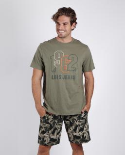 Green - Pánske pyžamo krátke zelené Veľkosť :: L