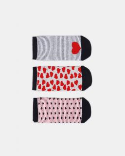 Hearts - Dámske ponožky set 3 párov Veľkosť: 36-40