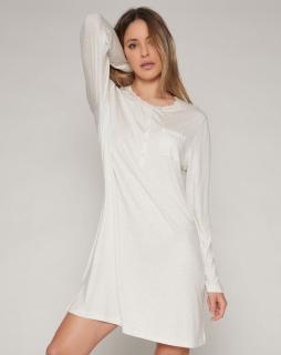 Lace Night - Dámska nočná košeľa z modalu sivá Veľkosť :: L