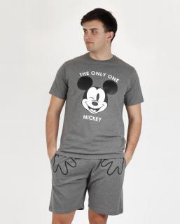 Mickey Mouse - Pánske pyžamo krátke sivé Veľkosť :: S
