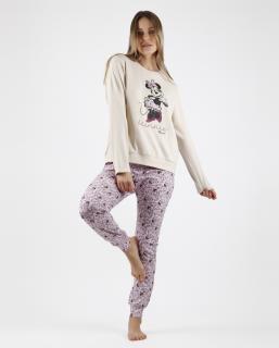 Minnie Mouse - Dámske pyžamo dlhé fialové Veľkosť :: L