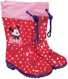 Minnie Mouse - Detské gumáky červené Veľkosť: 22/23