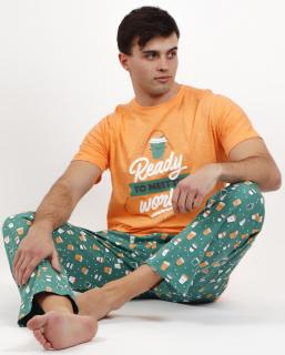 Mr.Wonderful - Coffee - Pánske pyžamo s dlhými nohavicami Veľkosť :: L