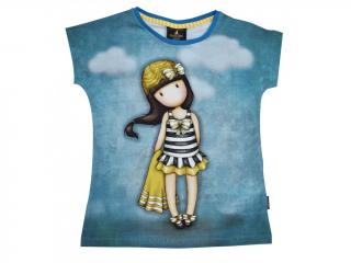 Santoro Gorjuss - Beach Belle - Dievčenské tričko s krátkym rukávom modré Vek: 8 rokov