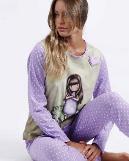 Santoro Gorjuss - Garden - Dámske pyžamo dlhé fialové Veľkosť :: XL