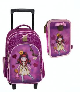 Santoro Gorjuss - Princess - Set školská taška s kolieskami a peračník plný