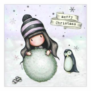 Santoro Gorjuss - Snow Girl - Vianočná pohľadnica s obálkou