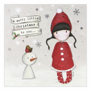 Santoro Gorjuss - Snowman - Vianočná pohľadnica s obálkou