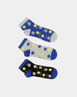 Smiley - Pánske ponožky set 3 párov Veľkosť: 39-44