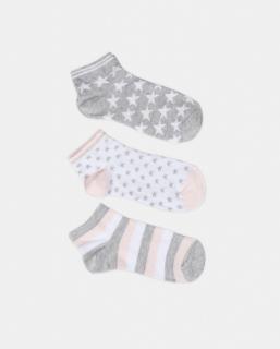 Stars - Dámske ponožky set 3 párov Veľkosť: 36-40