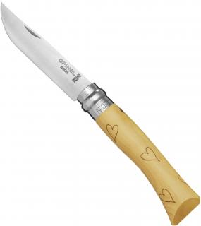 Nôž Opinel VRI N°07 Inox Srdiečka