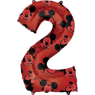 Balónik fóliový narodeninové číslo 2 - Mickey Mouse 66 cm