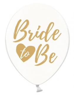 Balónik - Priesvitný so zlatým nápisom Bride to Be