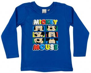 Chlapčenské tričko s dlhým rukávom - Mickey Mouse svetlomodré Veľkosť - deti: 92/98
