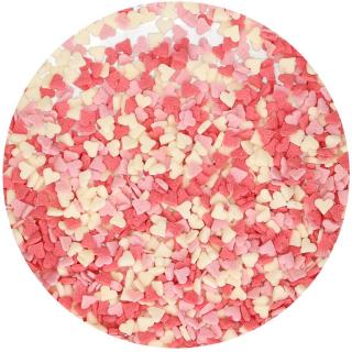 Cukrárske zdobenie Mini srdiečka biele ružové červené 60 g