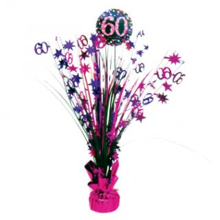 Dekorácia na oslavu - trblietavé 60. narodeniny (ružová)