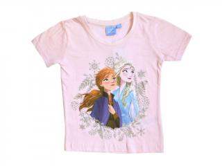 Detské tričko s krátkym rukávom - Frozen svetloružové Veľkosť - deti: 104