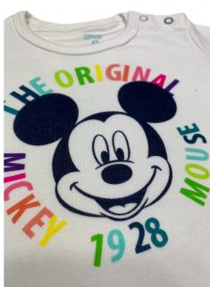 Detské tričko s krátkym rukávom - Mickey Mouse biele Veľkosť najmenší: 12 mesiacov