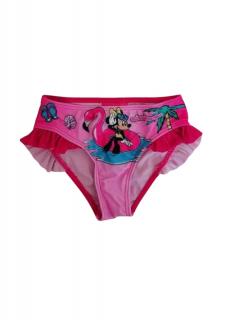 Dievčenské plavky spodok - Minnie Mouse tmavoružové Veľkosť - deti: 104