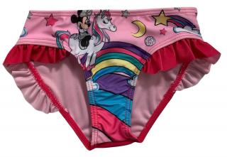 Dievčenské plavky spodok - Minnie Mouse Unicorn svetloružové Veľkosť - deti: 122