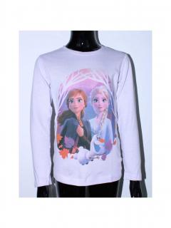 Dievčenské tričko s dlhým rukávom - Frozen svetlofialové Veľkosť - deti: 116