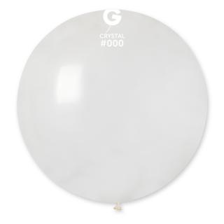 Guľatý pastelový balónik 80 cm transparentný