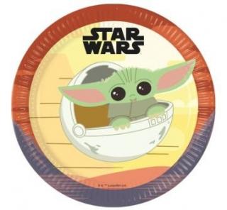 Kompostovateľné taniere - Star Wars The Mandalorian 23 cm 8 ks