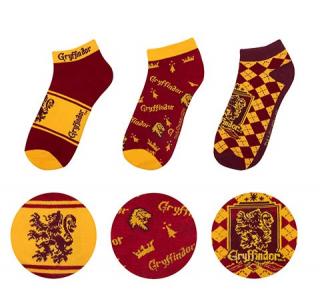 Sada 3 párov členkových ponožiek - Harry Potter Chrabromil