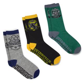 Sada 3 párov ponožiek Harry Potter - Metlobal (Fakulty Rokfortu)