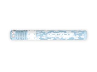 Vystreľovacie konfety a stužky - Motýle biele 40 cm