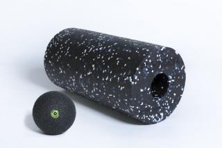 BLACKROLL SET Masážny valec Standard + 8cm guľa Farba: čierno-modrá
