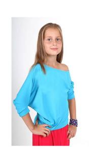 Dievčenské tanečné tričko Spontanic tyrkysové Veľkosť: 134-140cm