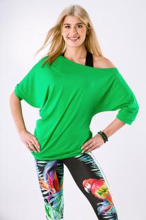 Tanečné  tričko SPONTANIC zelená Veľkosť: Univezálna