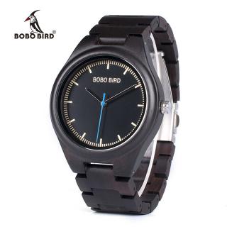 Bobo Bird - Náramkové hodinky drevené čierne BBU21