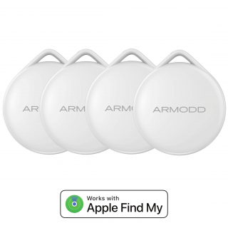 Súprava 4 ks ARMODD iTag ARMODD iTag biely (AirTag alternatíva) s podporou Apple Find My (Nájsť)
