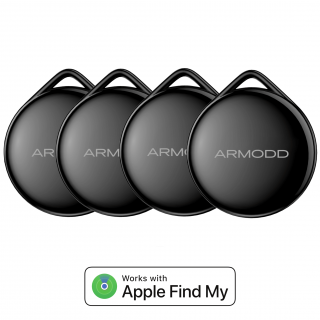 Súprava 4 ks ARMODD iTag ARMODD iTag čierny (AirTag alternatíva) s podporou Apple Find My (Nájsť)