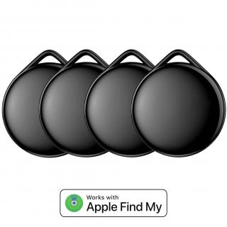 Súprava 4 ks ARMODD iTag ARMODD iTag čierny bez loga (AirTag alternatíva) s podporou Apple Find My (Nájsť)