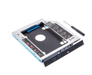 Rámček (redukcia)  2,5  HDD SSD SATA 12,7 disk do notebooku namiesto optickej mechaniky