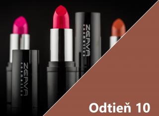 Dlhotrvácny rúž (Lipstick) Odtieň: 10 bez perlete (Tip: kombinuj s ceruzkou mocca/coconut)