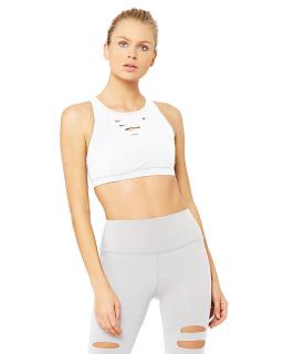 Alo Yoga Ripped Warrior Bra joga podprsenka White biela Veľkosť oblečenia: M